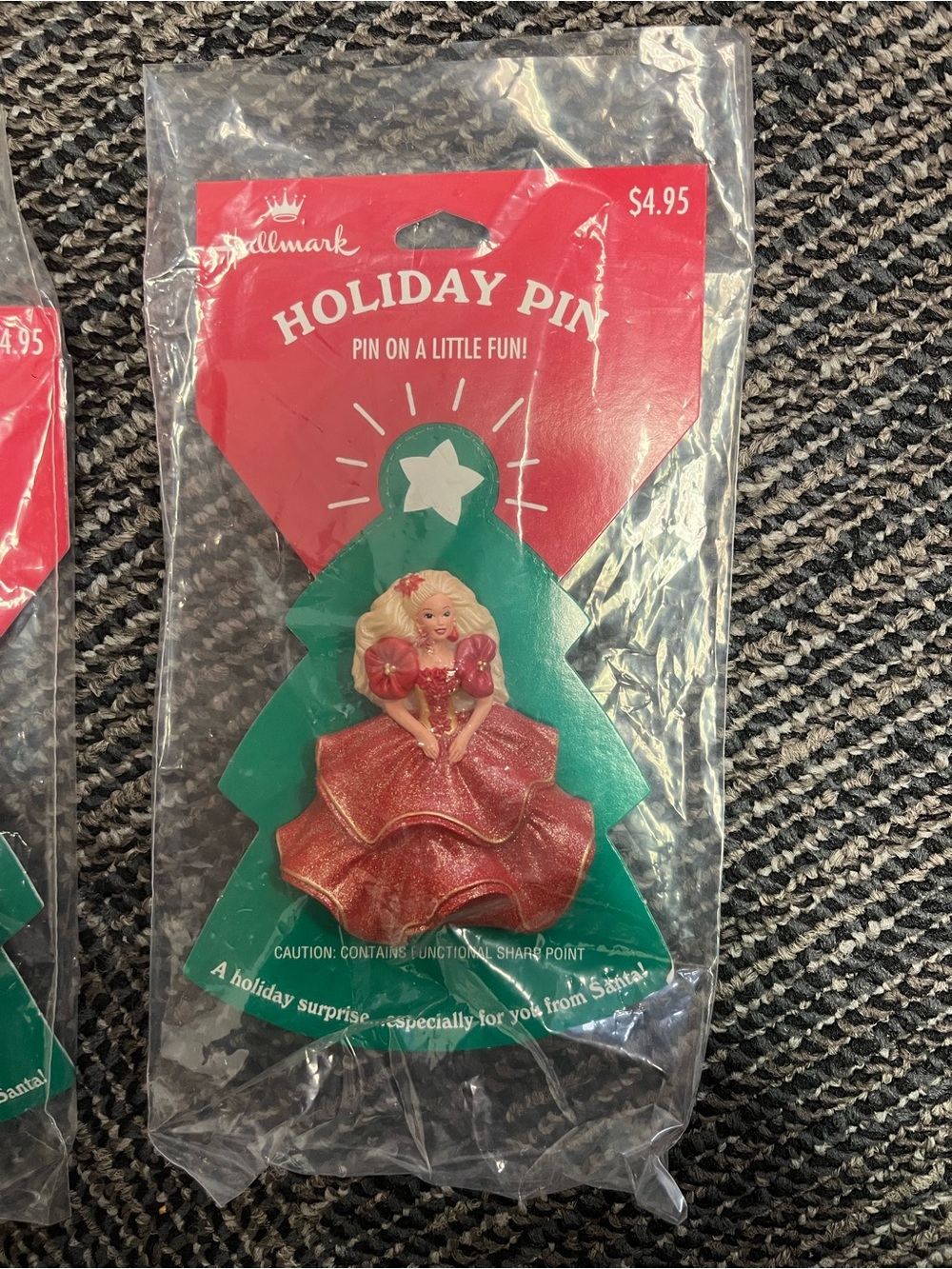 Hallmark Barbie holiday pin, set of 2